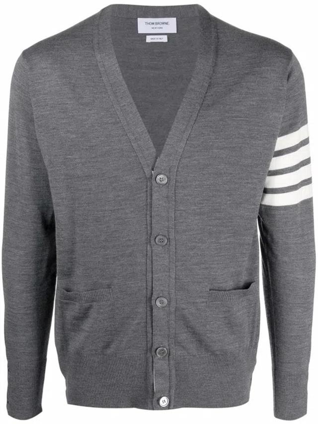 Wool Cardigan In Grey Product Image