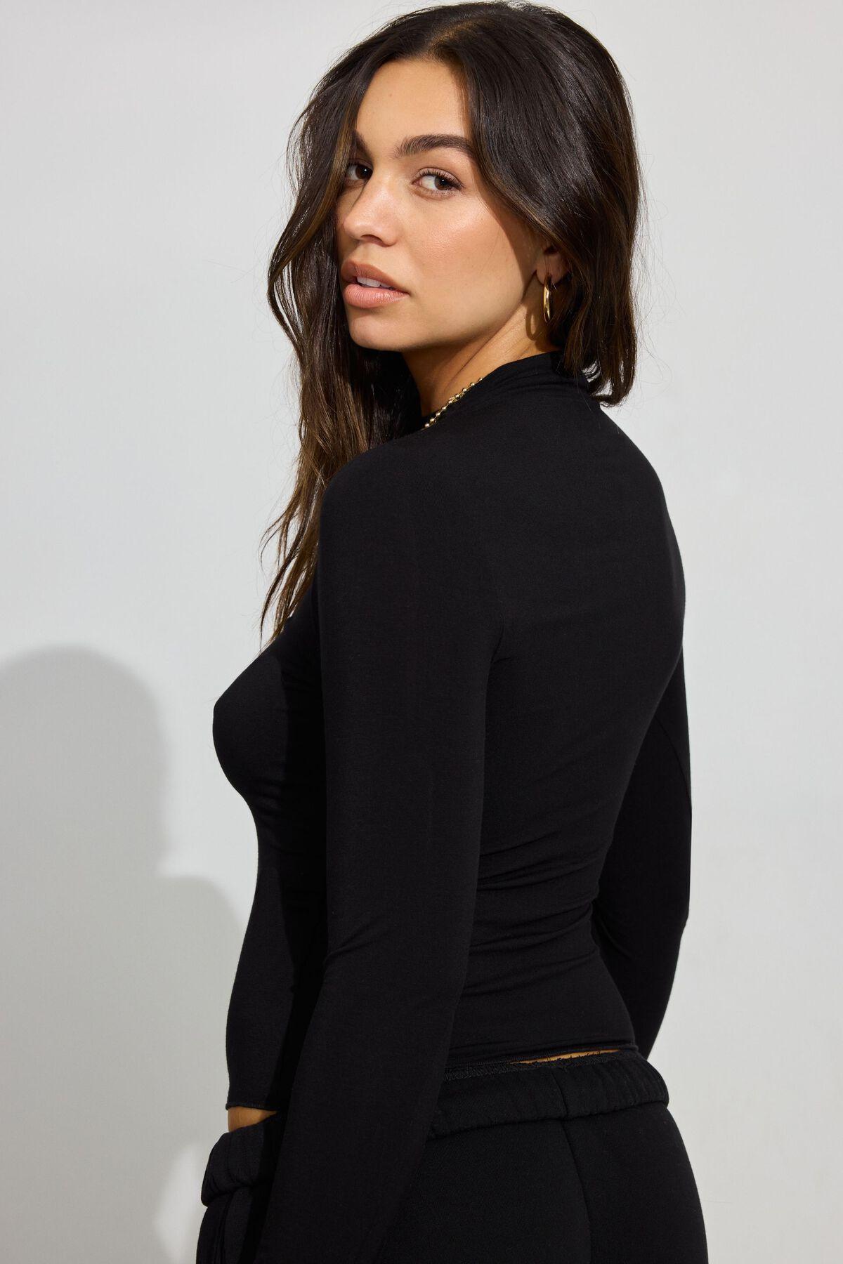 Funnel Neck Long Sleeve Top Product Image