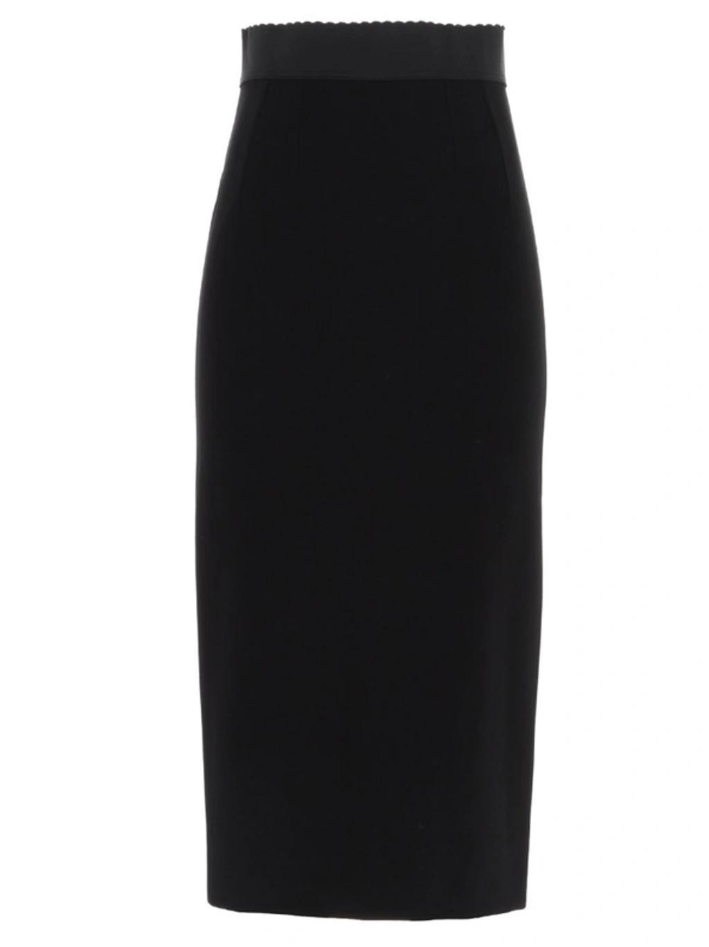 Wool-blend Pencil Skirt In Black Product Image