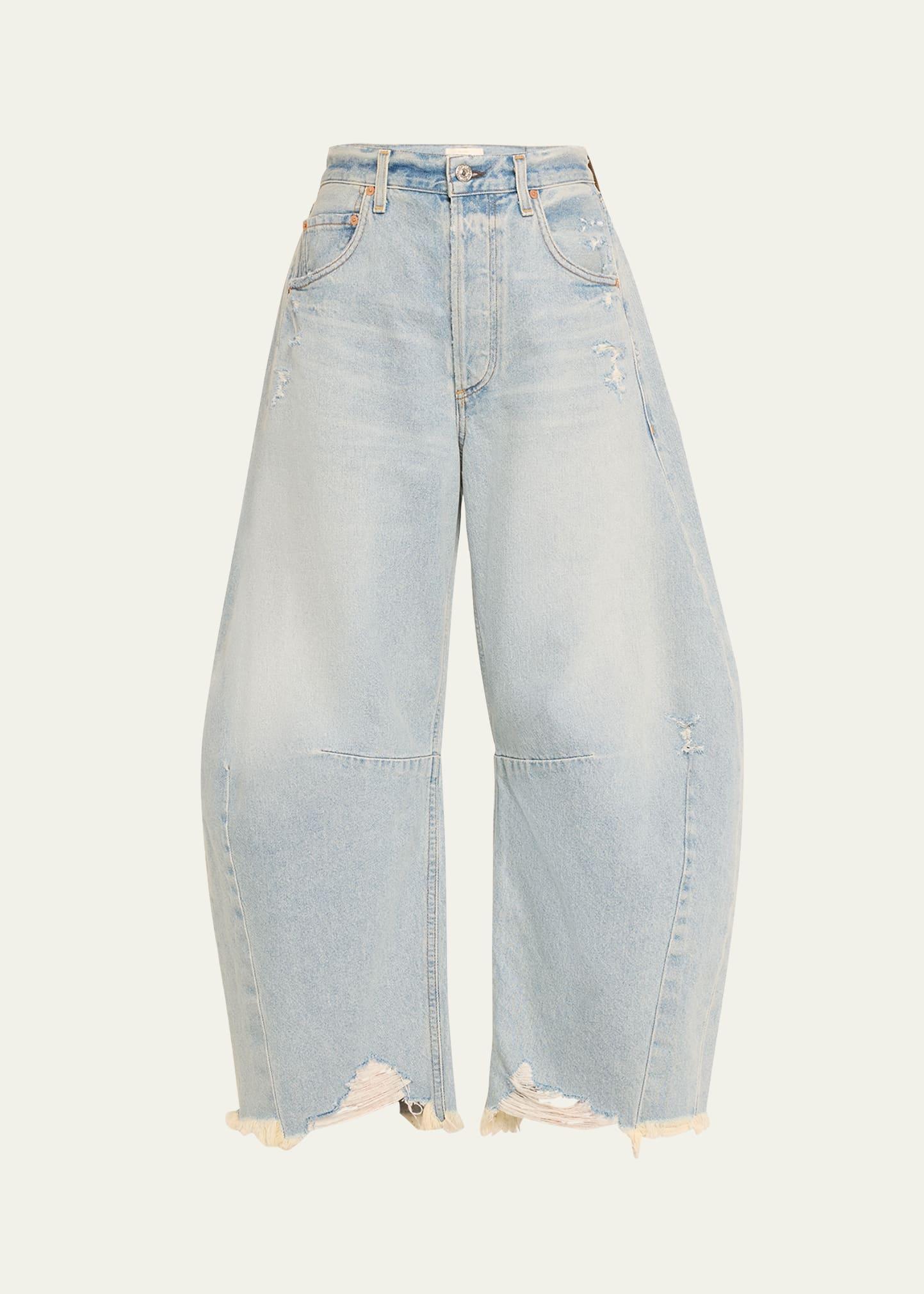 Womens Horseshoe Wide-Leg Jeans Product Image