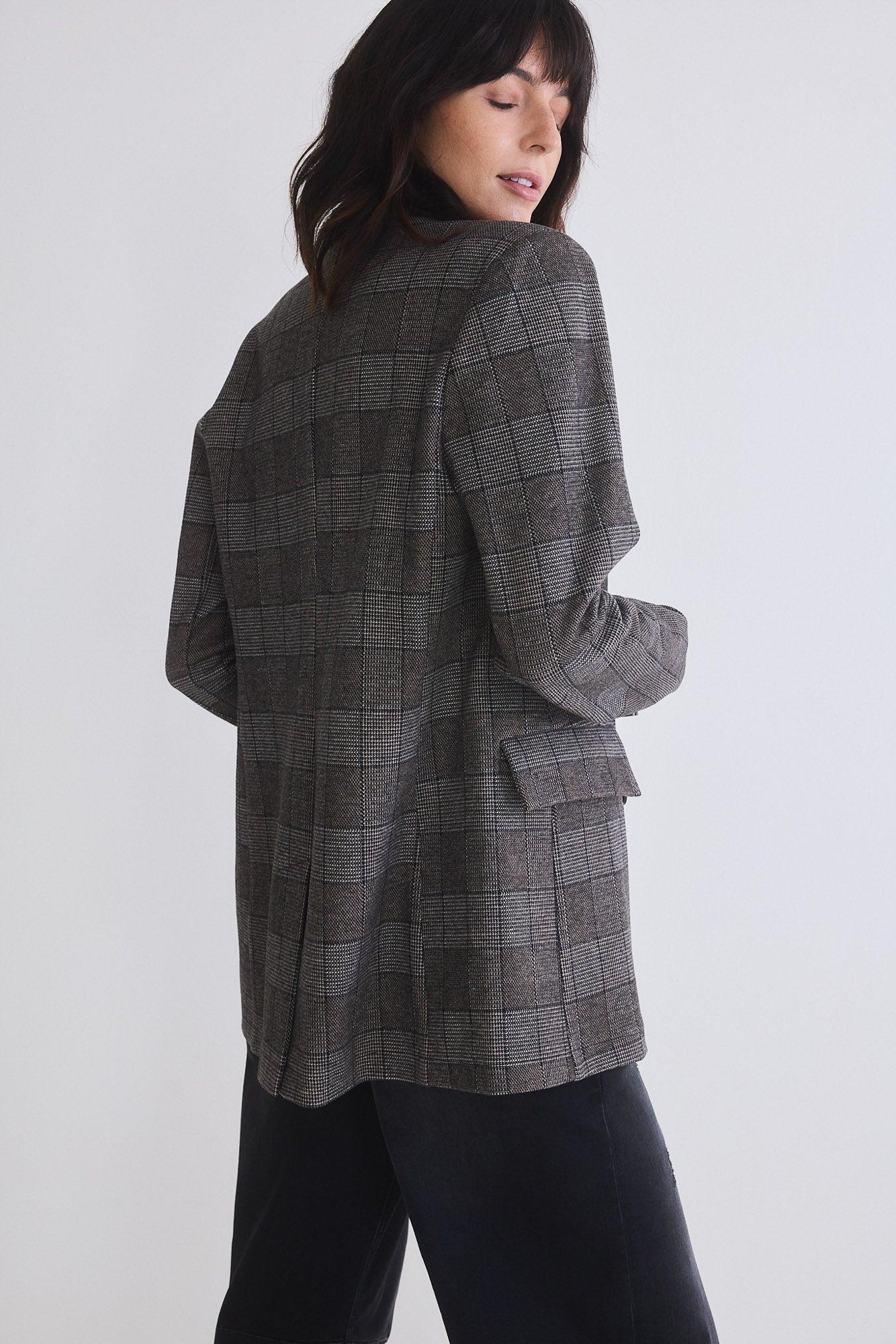 On the Clock Plaid Blazer Product Image