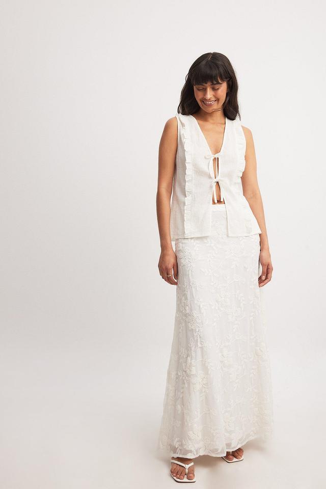 Embroidery Maxi Skirt Product Image