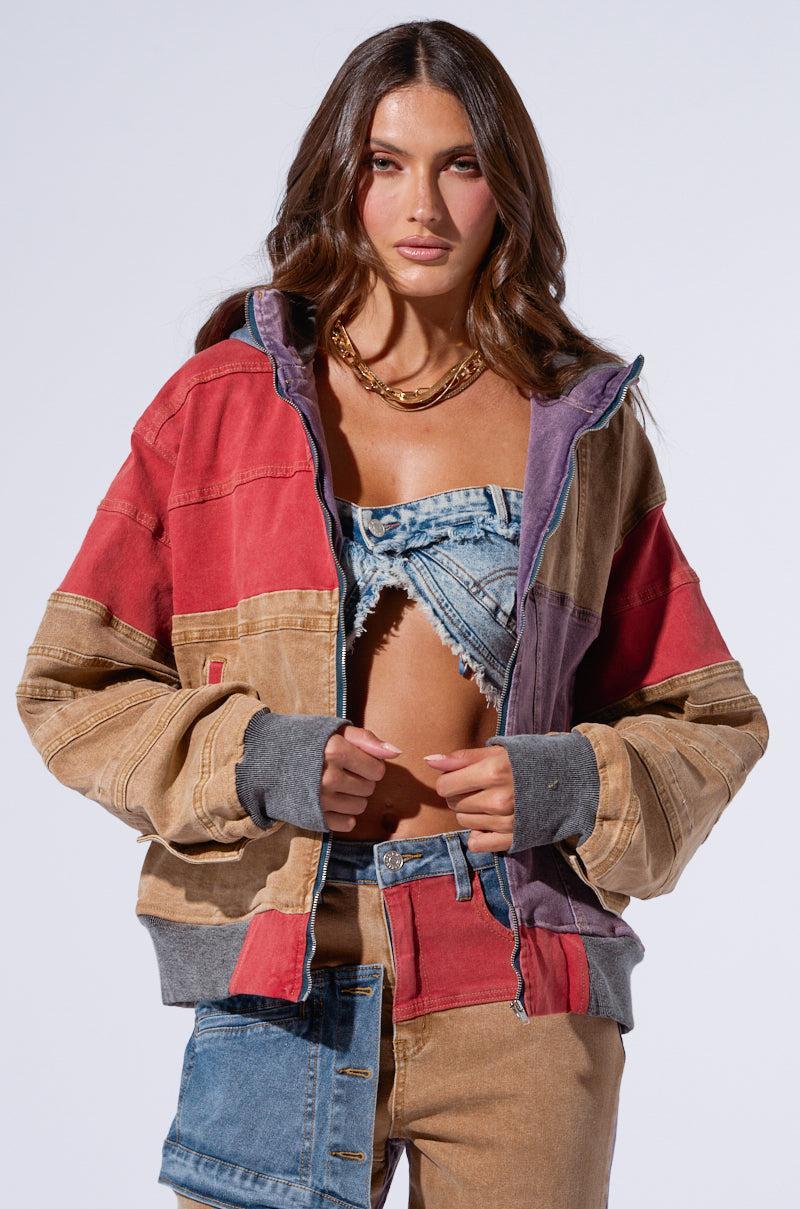 SUPERNATURAL PATCHWORK DENIM BOMBER Product Image