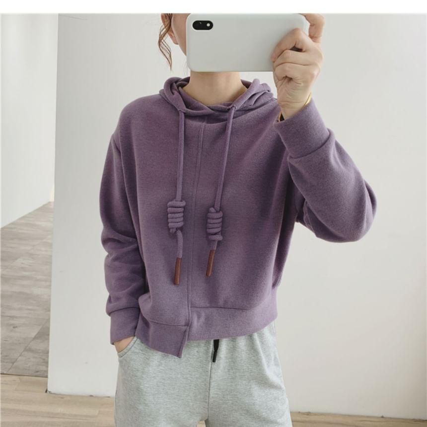 Asymmetrical Plain Hoodie Product Image