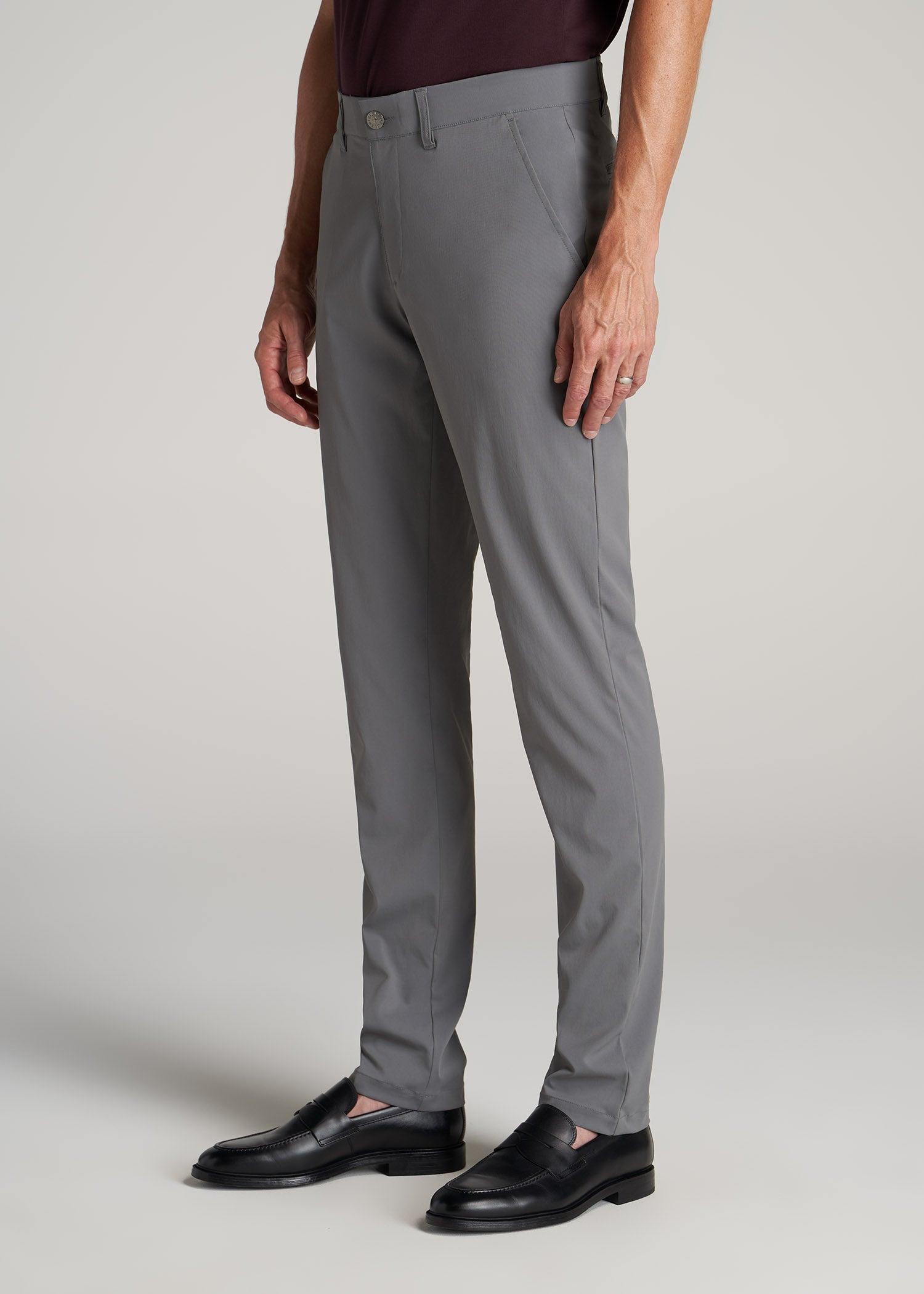 TAPERED FIT Traveler Chino Pants for Tall Men in Charcoal Product Image