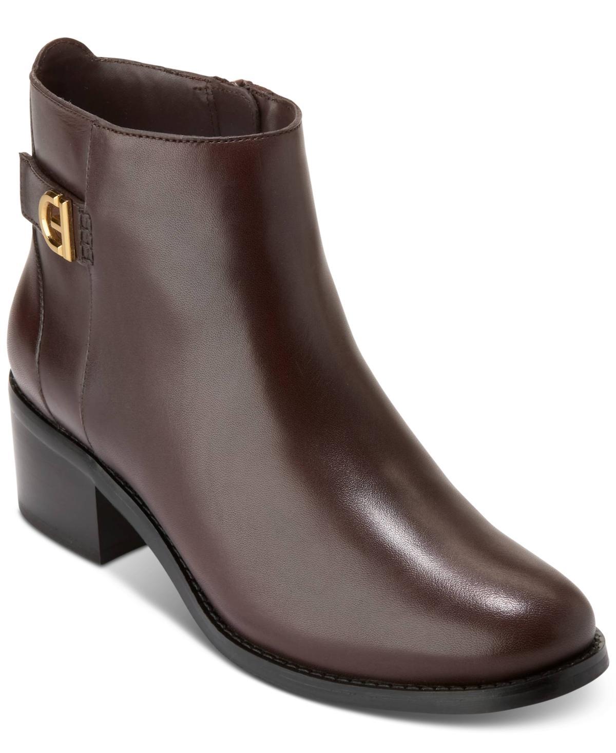 Cole Haan Womens Holis Logo Side-Buckle Booties Product Image