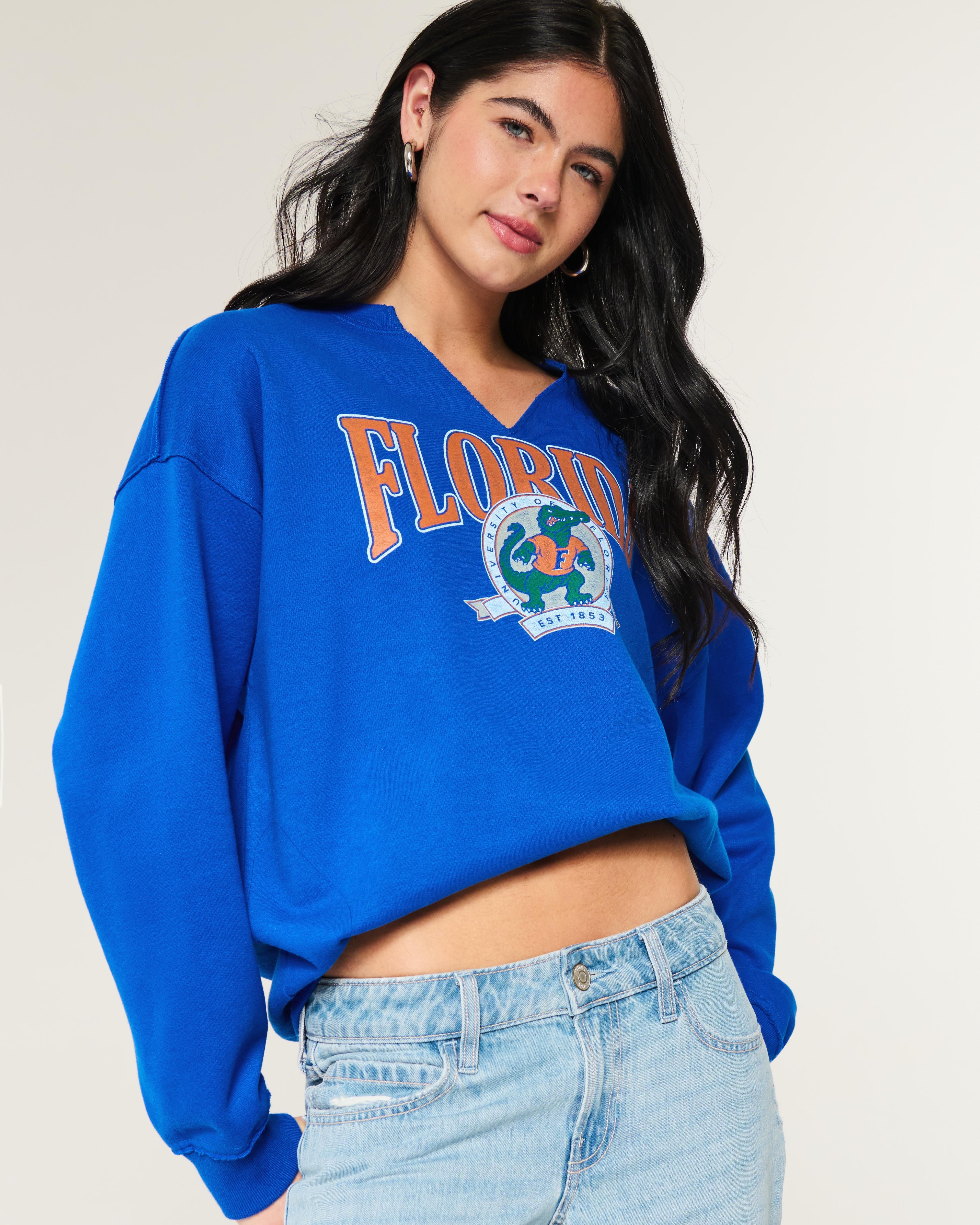 Oversized New York Graphic Notch-Neck Sweatshirt Product Image