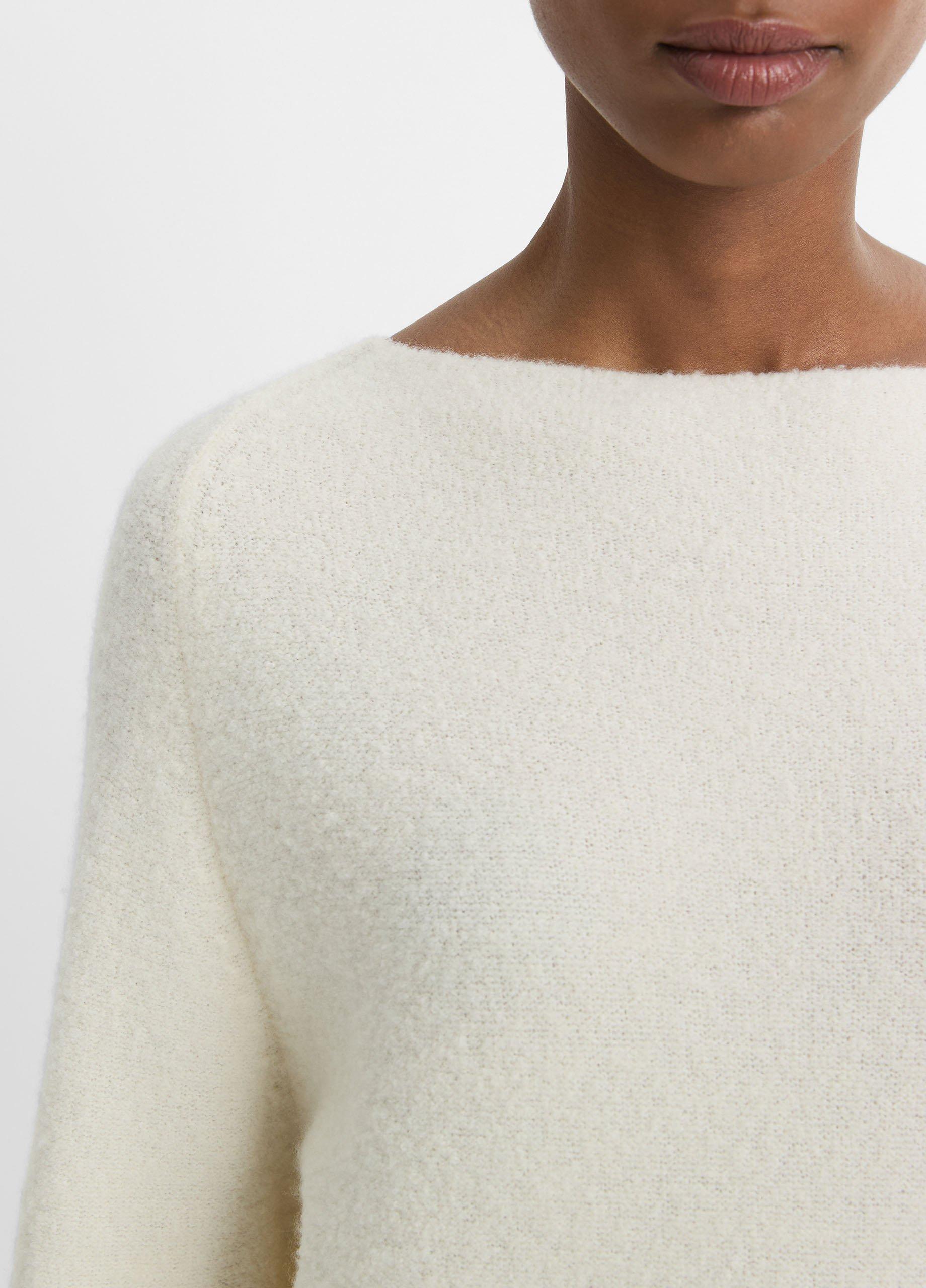 Bouclé Wool-Blend Raglan Boat-Neck Sweater Product Image