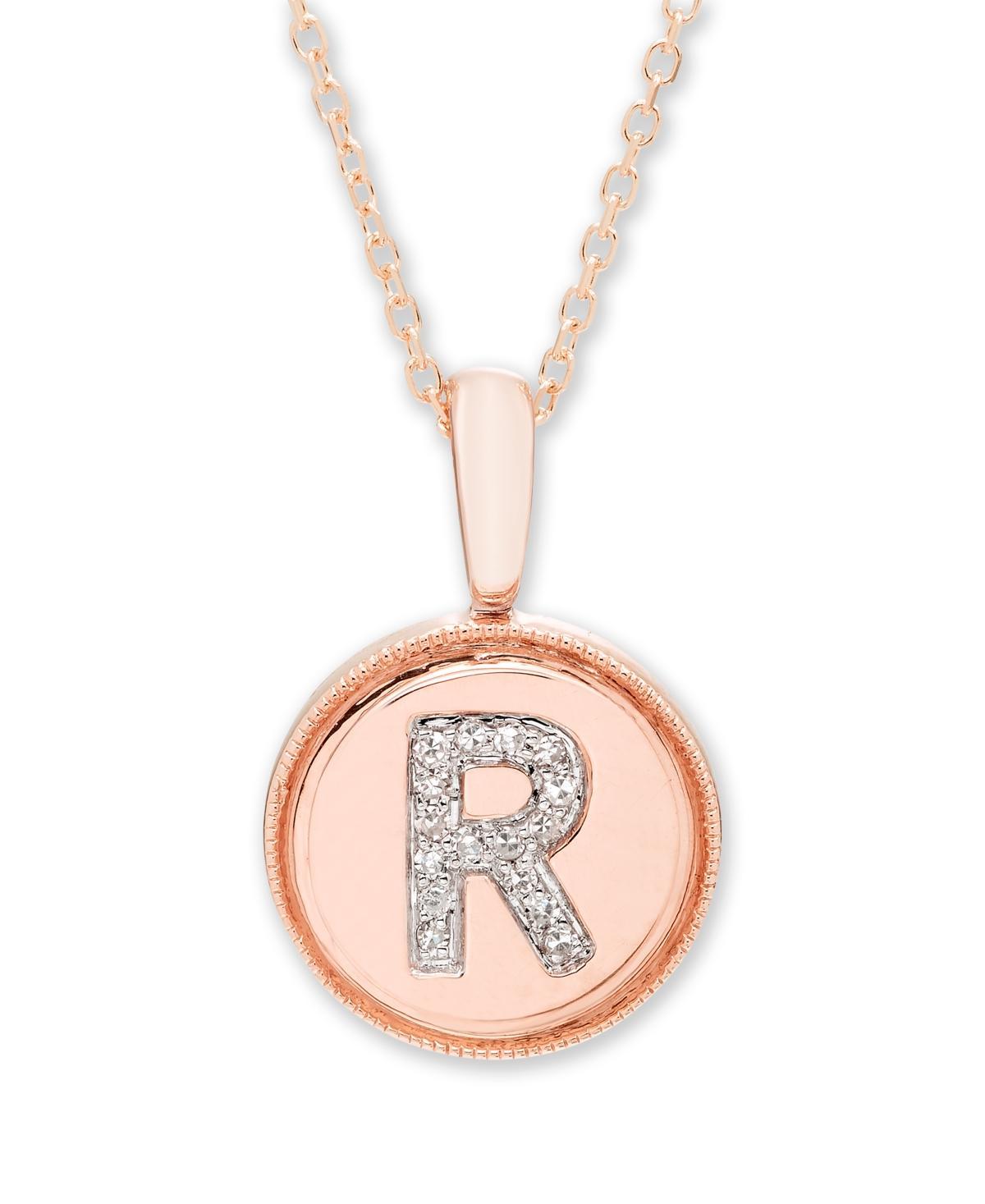 Diamond Accent Initial Pendant in 14k Rose - L Product Image