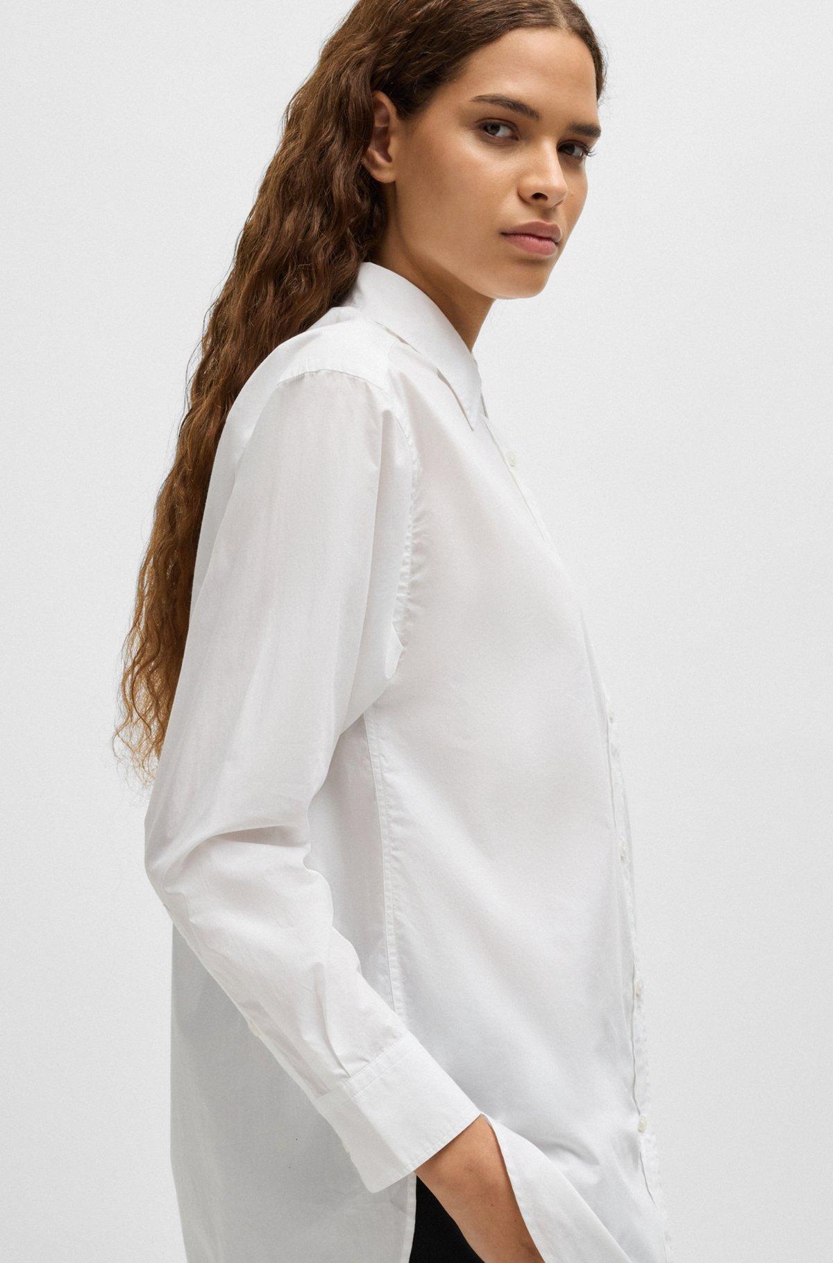 Regular-fit blouse in cotton poplin Product Image