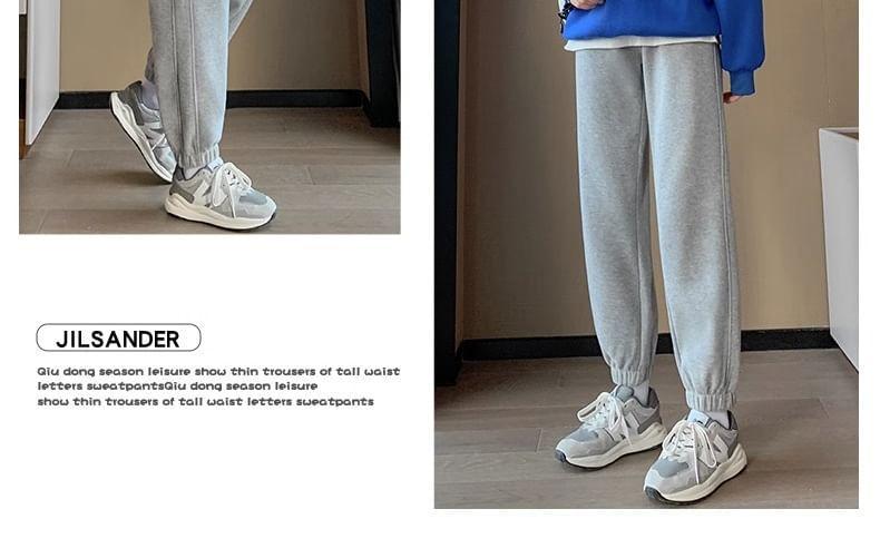 Drawstring Waist Plain Harem Sweatpants (Various Designs) Product Image