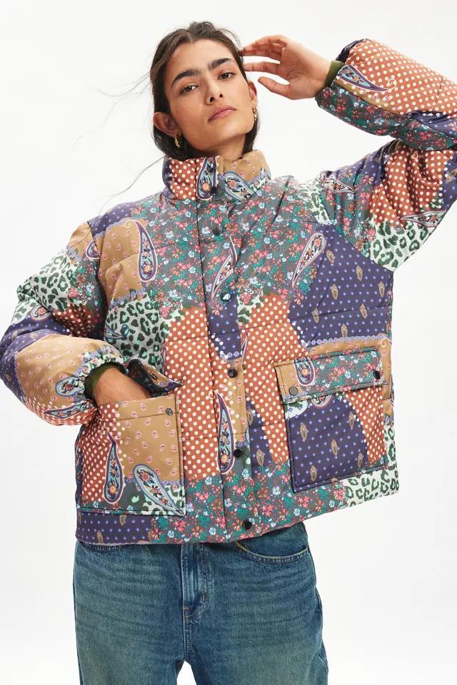 BDG Ola Patchwork Printed Puffer Jacket Product Image