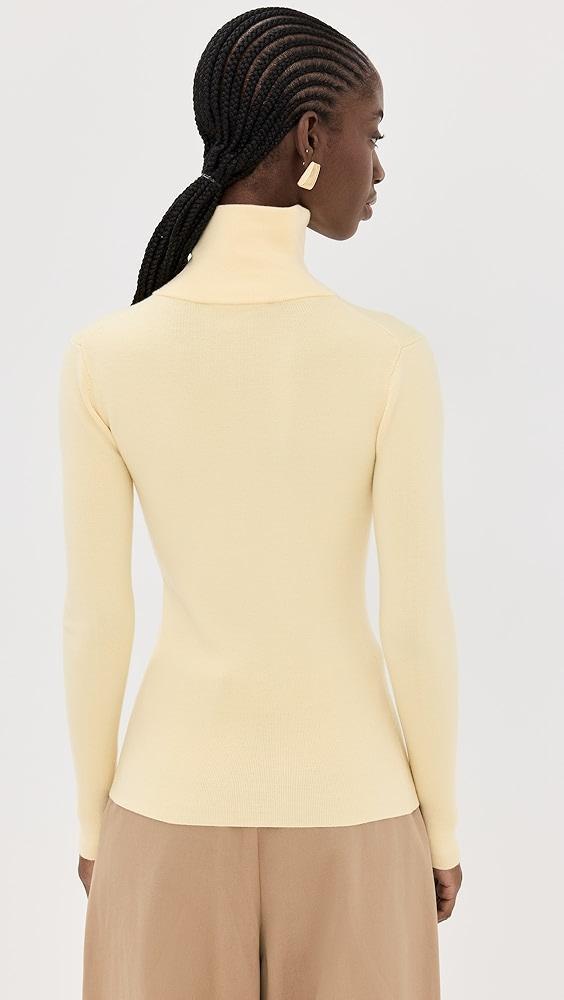 Victoria Beckham Half Zip High Neck Top | Shopbop Product Image