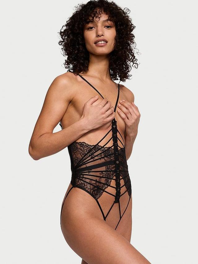 Strappy Open Crotchless Grommet Playsuit Product Image