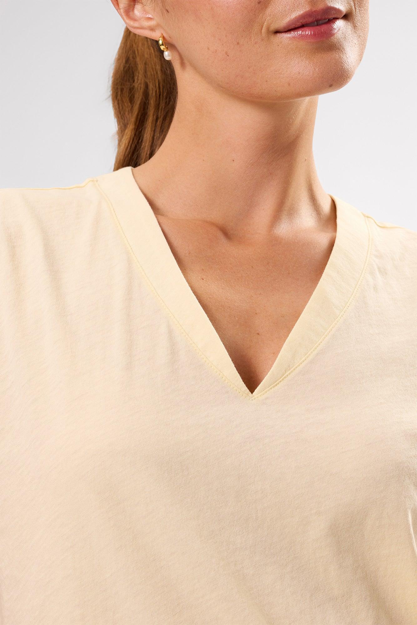 V Neck Solid Tee - Anise Product Image