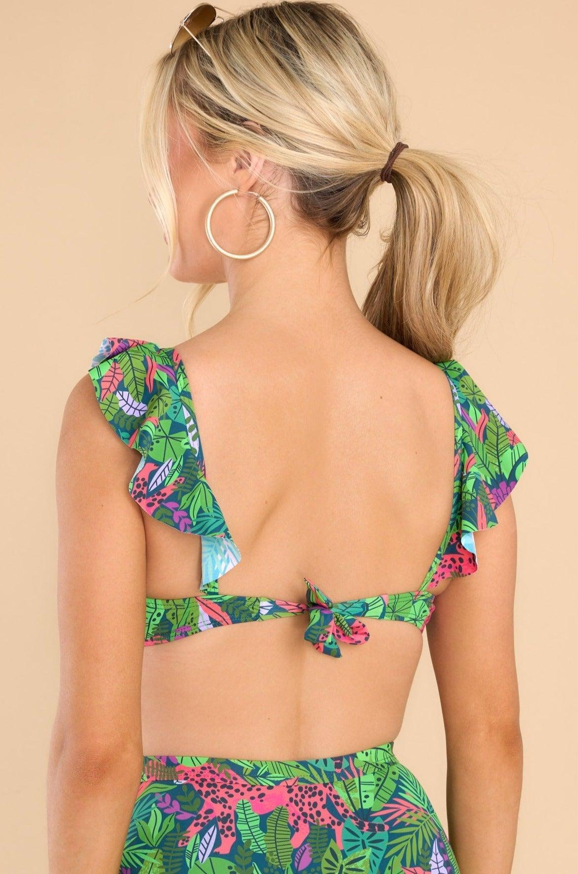 Palms Away A Wild Love Green Bikini Top Swimwear Product Image