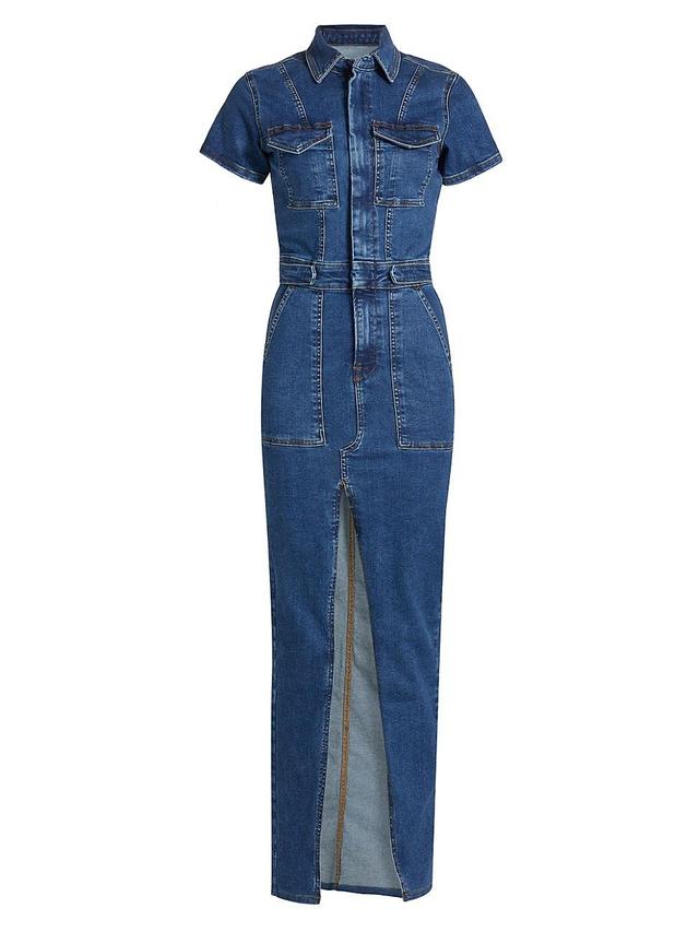 Womens Fit For Success Denim Maxi Dress Product Image