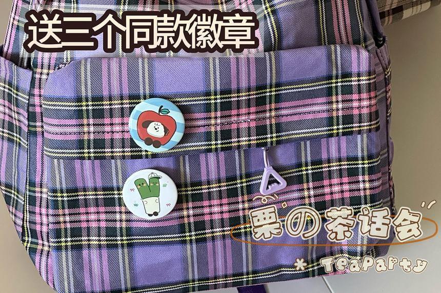 Plaid Backpack / Bag Charm / Set Product Image