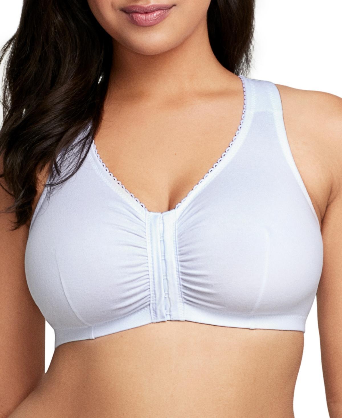 Front-Close Cotton T-Back Wire-Free Comfort Bra Product Image