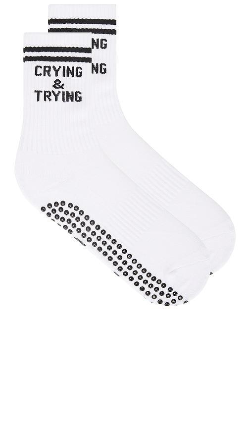 Crying & Trying Grip Socks Product Image