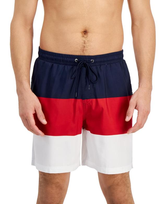 Club Room Mens Colorblocked 7 Swim Trunks, Created for Macys Product Image