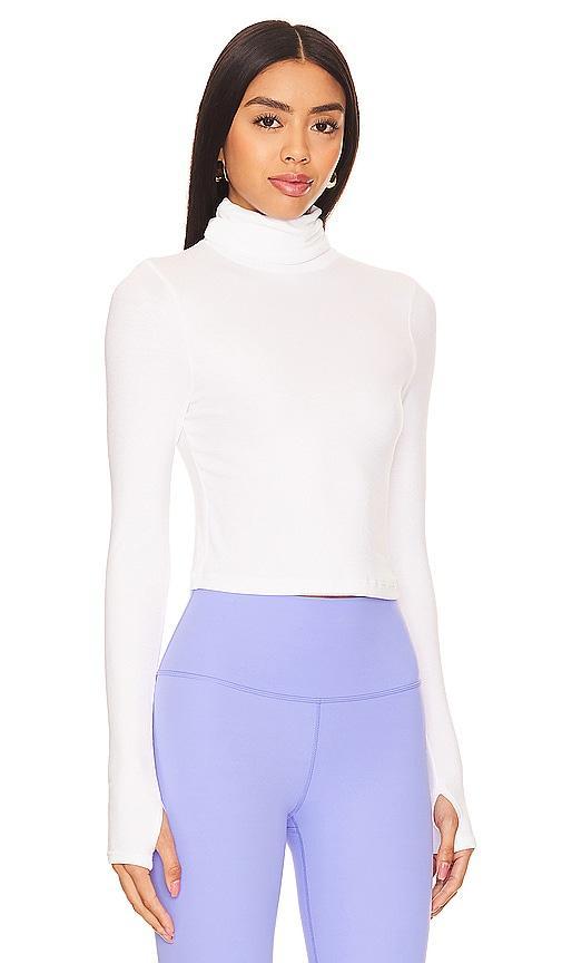 Splits59 Jackson Rib Cropped Turtleneck Top Size L, M, XL, XS. Product Image