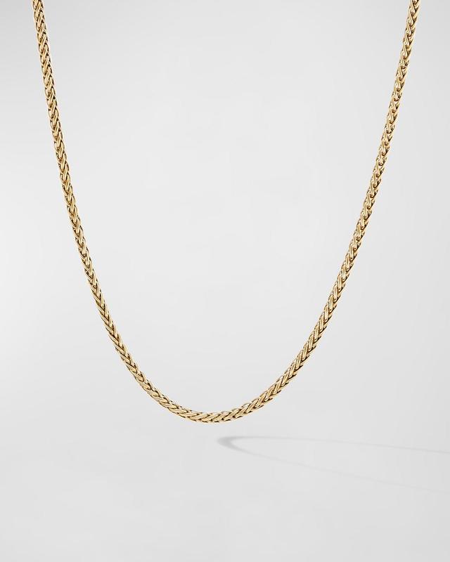 Mens Wheat Chain Necklace in 18K Gold, 2.5mm, 20L Product Image