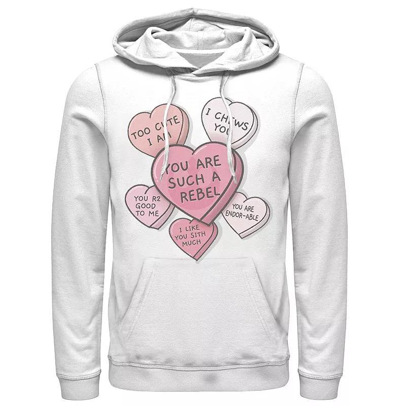 Mens Star Wars Valentines Day Candy Heart Quotes Hoodie Product Image