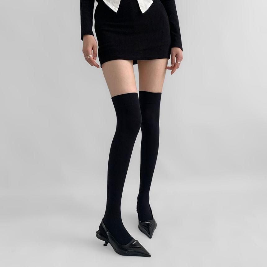 Plain Over-The-Knee Socks Product Image