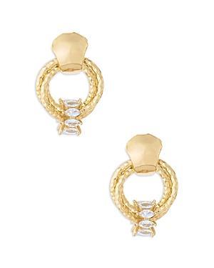 Ettika Mini Barrel Crystal Earrings Product Image