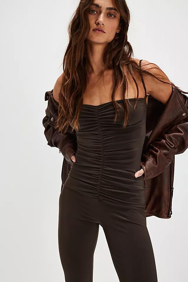 Norma Kamali Strapless Shirred Catsuit Product Image