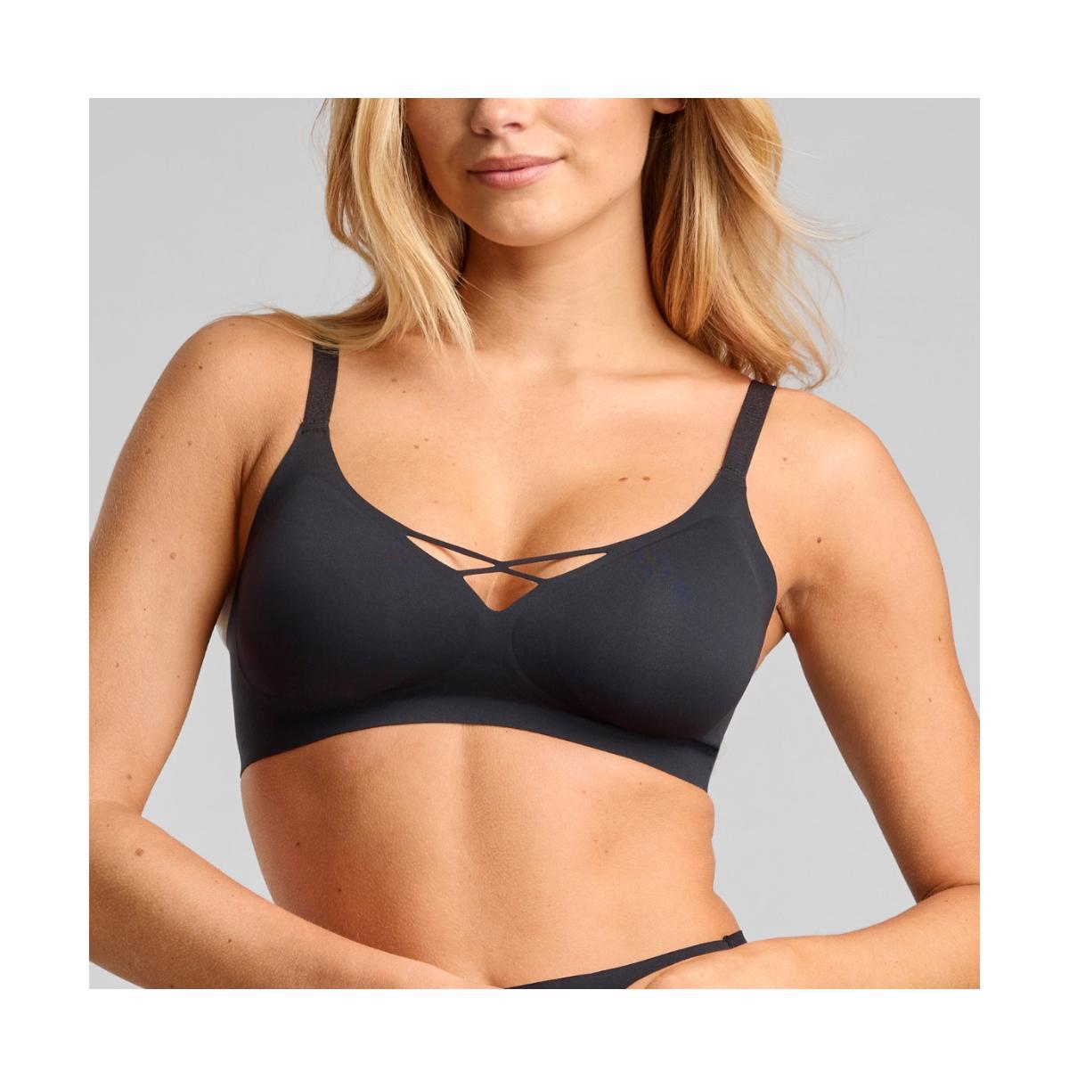 Siella Womens No-Show V-Neck Bra with removable pads Product Image