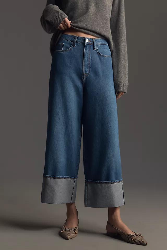 Triarchy High-Rise Wide-Leg Cropped Cuff Jeans Product Image