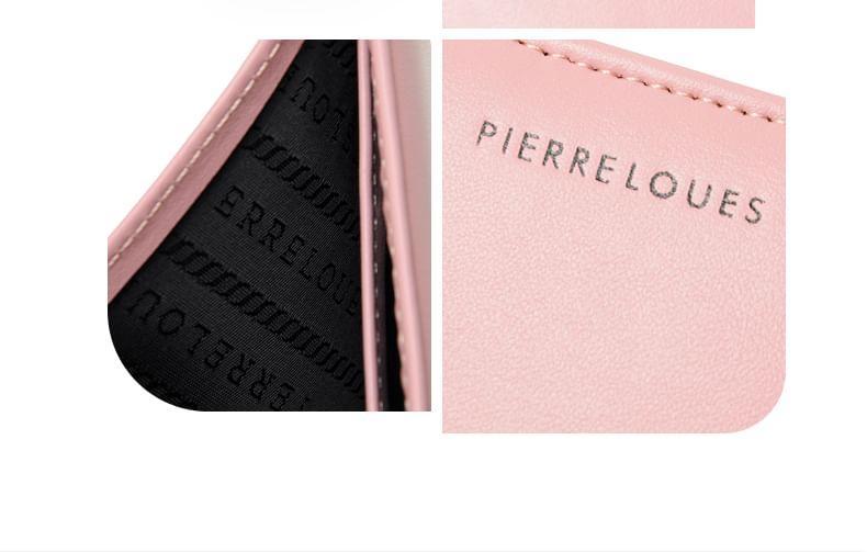 Plain Faux Leather Short Wallet Product Image