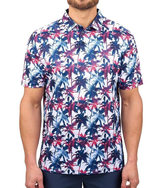 BLACK CLOVER Bahama Vibes Short Sleeve Printed Polo Shirt Product Image