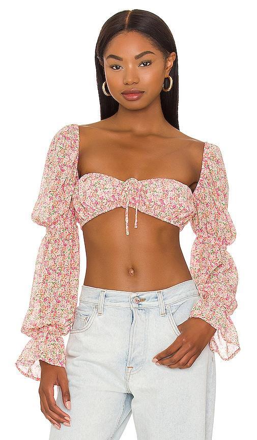 Krista Floral Crop Top Product Image