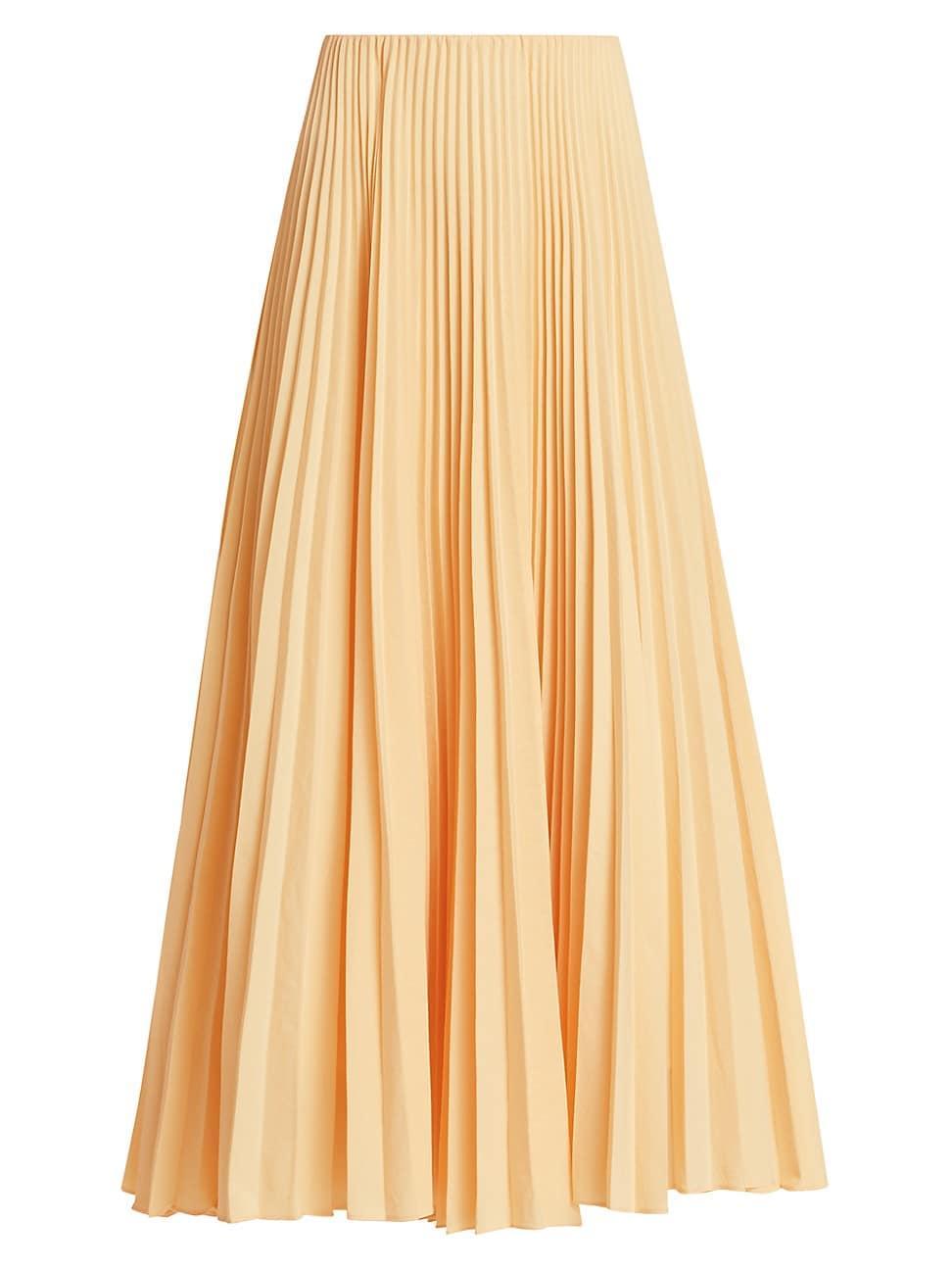 Womens Tatum Pleated Midi-Skirt Product Image