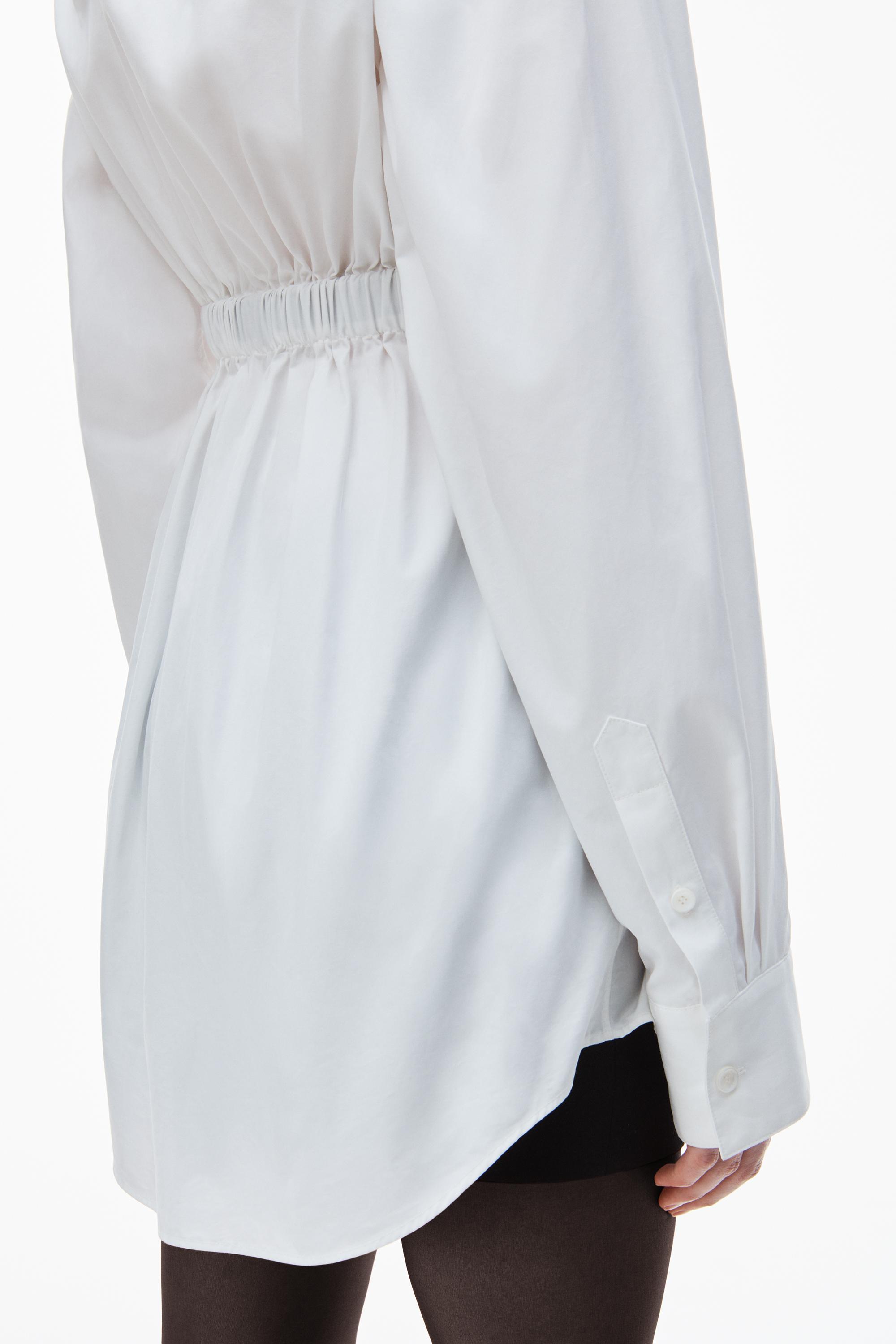 Button Down Belted Tunic In Cotton Product Image