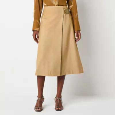 Worthington Womens Midi Wrap Skirt-Tall Product Image