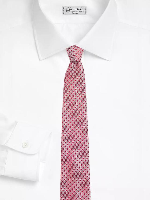 Round Geometric Woven Silk Tie Product Image