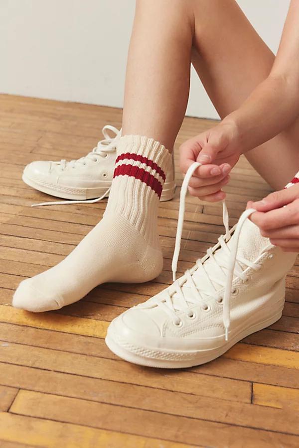 Athletic Striped Slouch Crew Sock Womens at Urban Outfitters Product Image