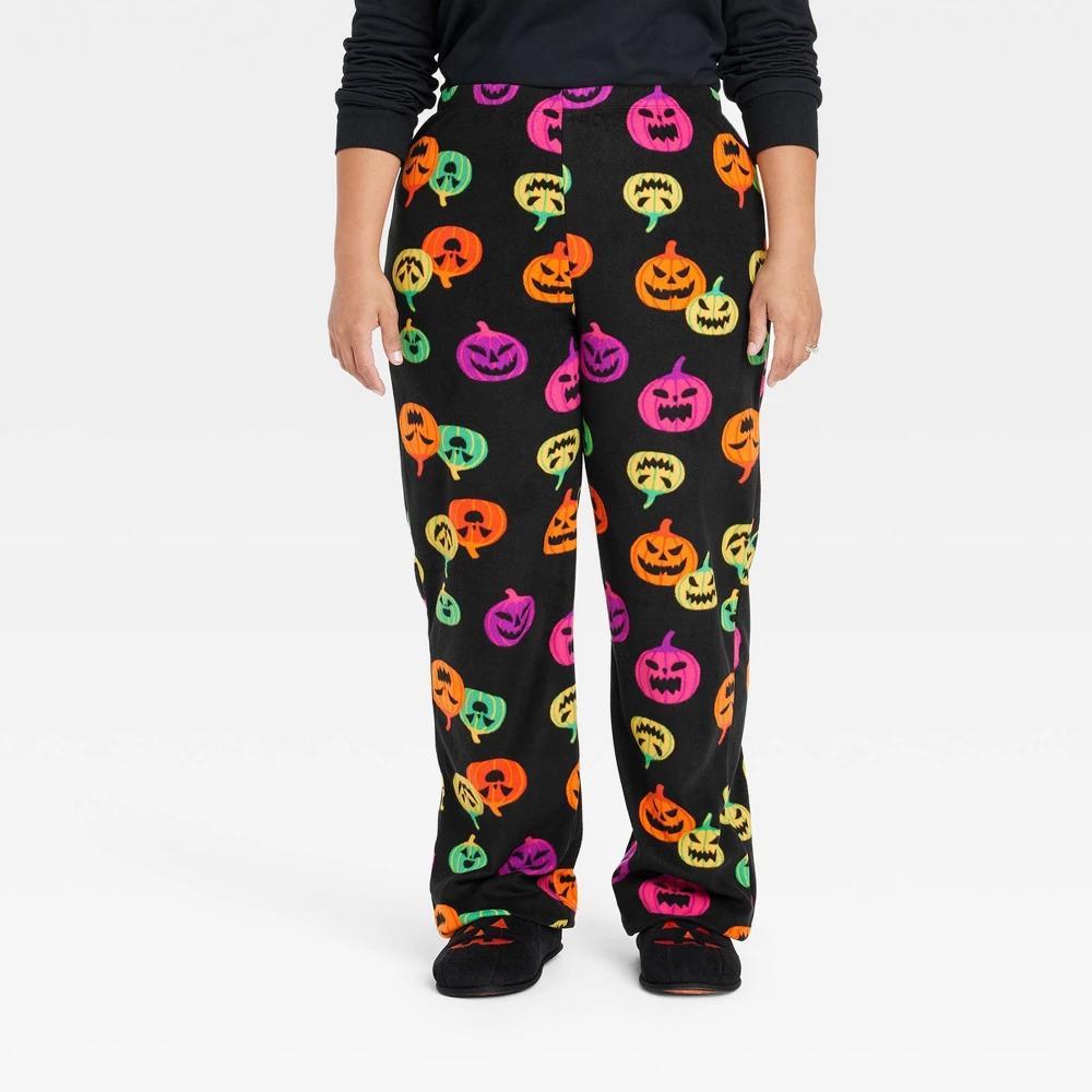 Womens Pumpkin Print Halloween Matching Family Pajama Pants - Hyde & EEK! Boutique Orange Product Image