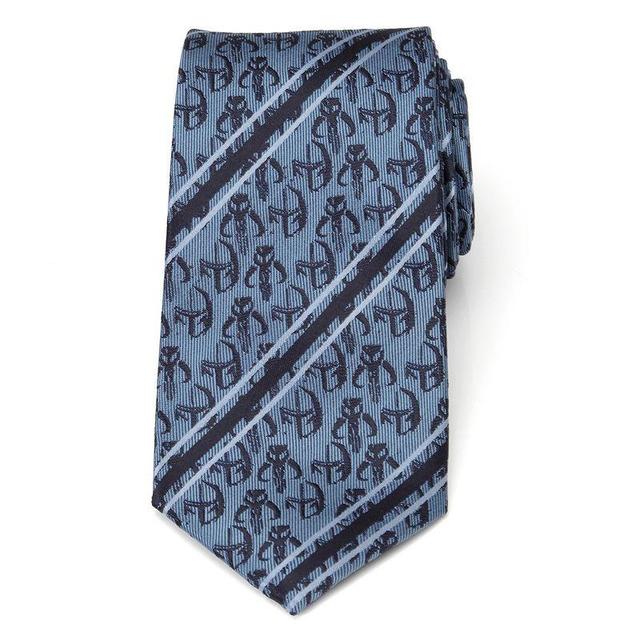 Mens Star Wars The Mandalorian Tie, Blue Stripe Product Image