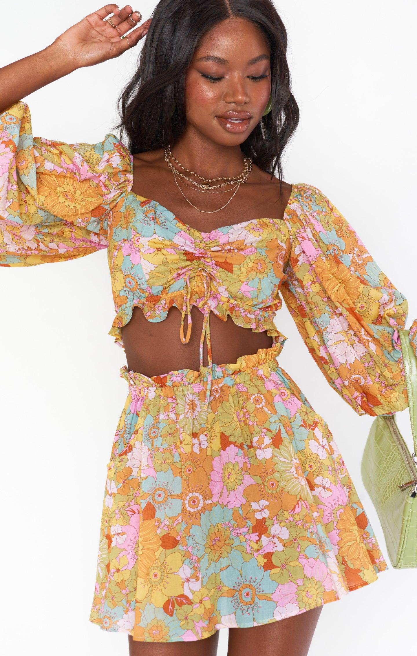 Jenna Top ~ Groovy Blooms Product Image