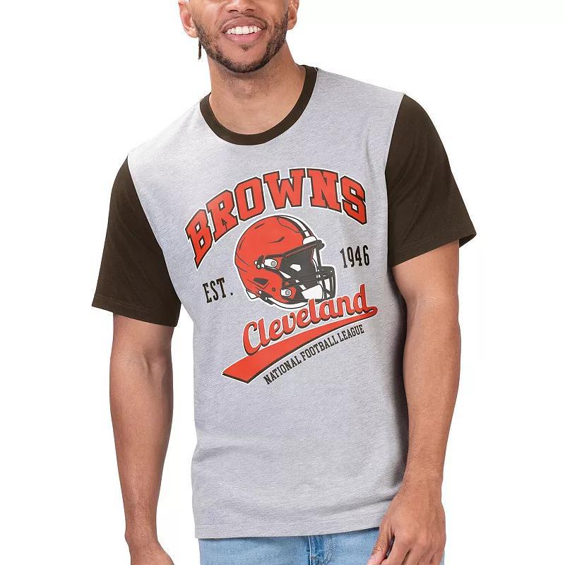 Mens G-III Sports by Carl Banks Heather Gray Cleveland Browns Black Label T-Shirt Product Image