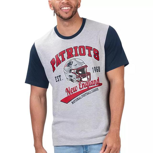 Mens G-III Sports by Carl Banks Heather Gray New England Patriots Black Label T-Shirt Product Image