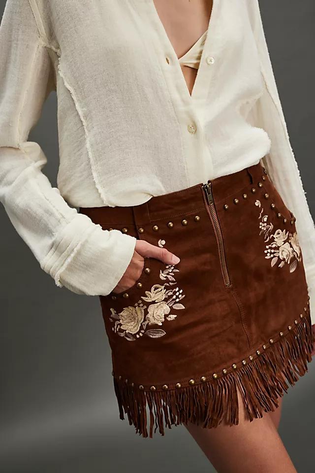 FP x Understated Leather Embroidered Studded Skirt Product Image