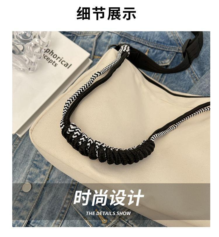 Lettering Tag Nylon Shoulder Bag Product Image