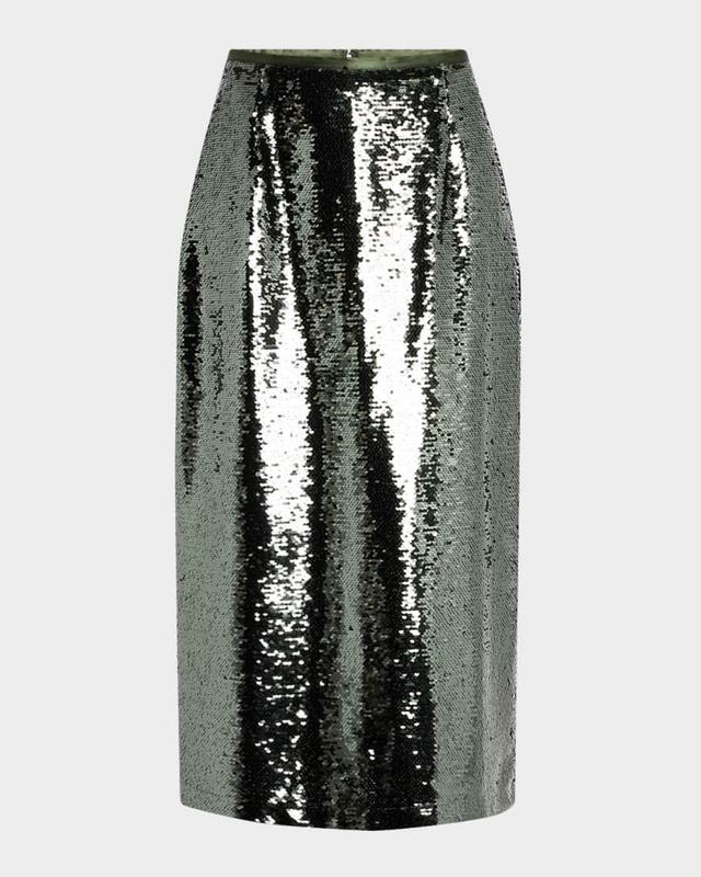 Wray Straight Sequin Midi Skirt Product Image