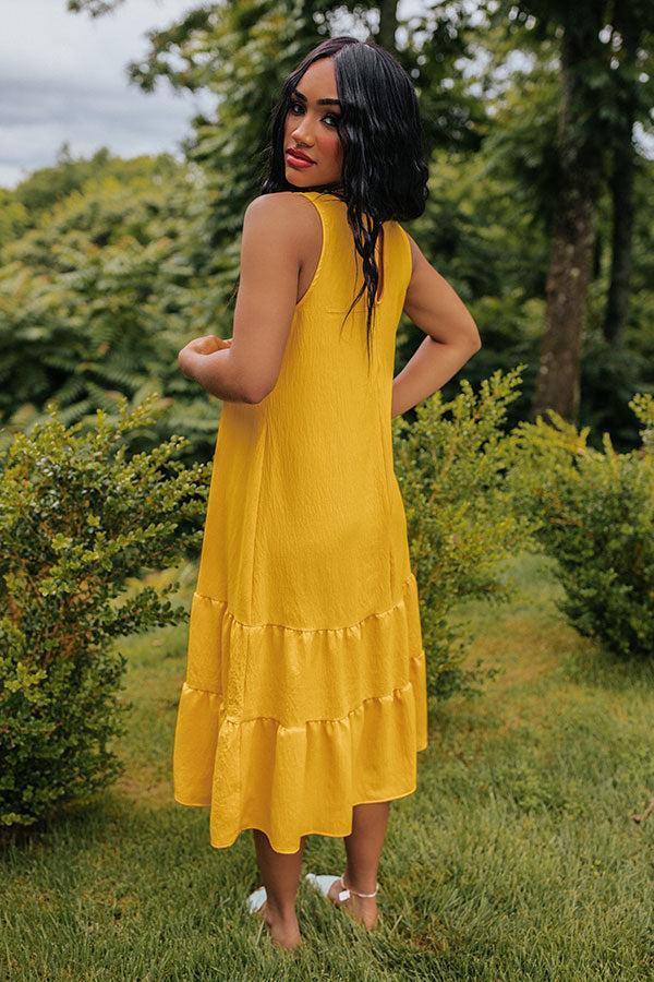 Summer Masquerade Shift Dress In Marigold Product Image